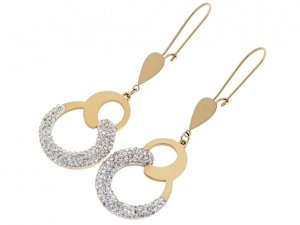 gold earrings made of stainless steel