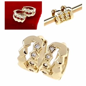 gold plated earrings with exclusive cubic zirconia