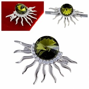 elegant gold brooch