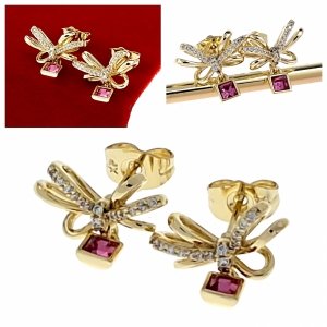 gold plated earrings with exclusive cubic zirconia