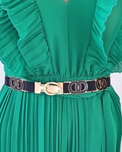 WAIST STRAP ON ELASTIC BAND DECORATIVE BUCKLE