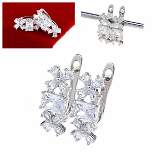 gold plated earrings with exclusive cubic zirconia 
