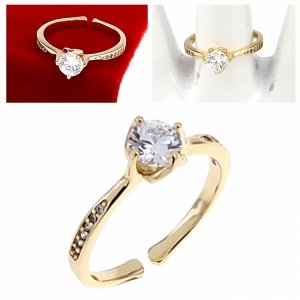 gold ring 18,60mm. gold-plated engagement xuping
