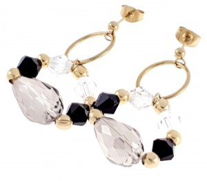 gold earrings made of stainless steel