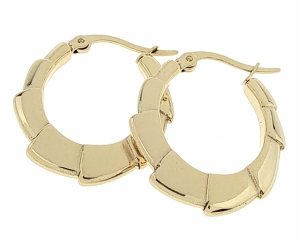 gold earrings made of stainless steel
