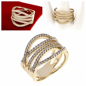 gold ring 18,60mm. gold-plated engagement xuping 