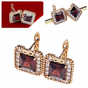 exclusive swarovski gold-plated earrings 