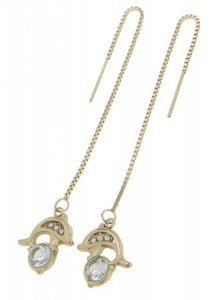 gold earrings made of stainless steel