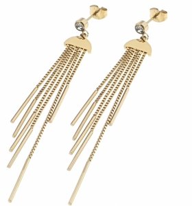 gold earrings made of stainless steel