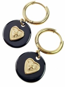 gold earrings made of stainless steel