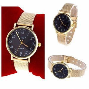2368b Zegarek damski złoty stal chirurgiczna Kurren elegancki klasyk