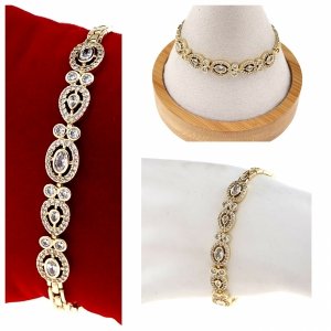 1827 Bransoletka elegancka złota 17cm pozłacana 14k Xuping 