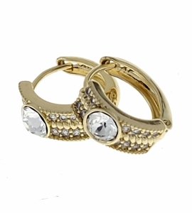 0191 Kolczyki złote pozłacane 14k wiszące Austrian Crystal