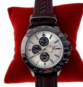 3761 Elegancki zegarek męski skórzany pasek Kurren