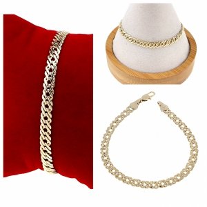 1255a Bransoletka elegancka złota 19cm pozłacana 14k Xuping 