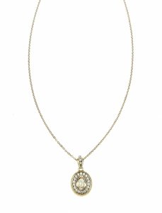 sz226 Złoty łańcuszek naszyjnik 40+5cm pozłacany 14k Austrian Crystal 