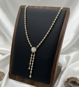 3768 Złoty łańcuszek naszyjnik 40+5cm pozłacany 14k 