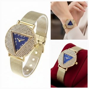 2998 Ekskluzywny damski złoty zegarek Kurren klasyk stal chirurgiczna 