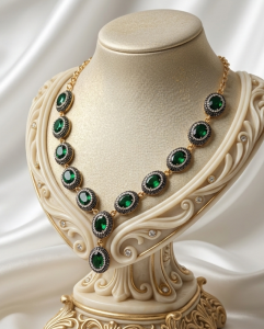 891 Naszyjnik biżuteria królewska 46+5cm pozłacany 14k