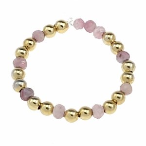 3736h Pierścionek na gumce kryształki stal chirurgiczna kamień naturalny 