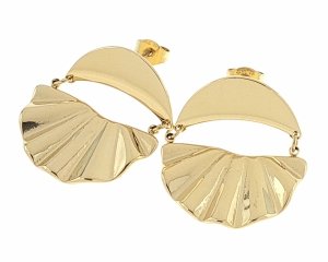 1869 Kolczyki złote stal chirurgiczna wiszące celebrytki 