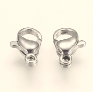 709 1x Zapięcie karabińczyk ze stali nierdzewnej 304 odporne na matowienie, kolor stali nierdzewnej, 10 x 6 x 3 mm, otwór: 1 mm 