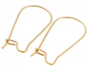 4718 20x Złote bigle stal chirurgiczna do kolczyków 10 par