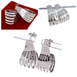 817 Srebrne kolczyki pozłacane białym złotem Xuping wiszące 