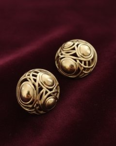 1101 Kolczyki złote stal chirurgiczna 316L wtyczki celebrytki 