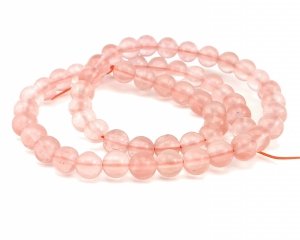 3242 Koraliki szklane kula 6mm sznur 38cm