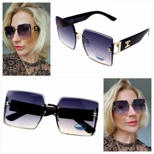 ok16 Damskie okulary przeciwsłoneczne ozdobne lato wakacje UV400