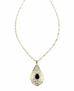 sz160 Złoty łańcuszek naszyjnik 46+5cm pozłacany 14k 