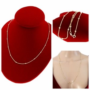 2553 Złoty łańcuszek 60cm pozłacany 14K naszyjnik  