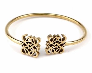 0678 Bransoletka złota 6cm stal chirurgiczna bangla 316L 