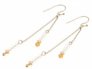 1872 Kolczyki złote stal chirurgiczna wiszące celebrytki 