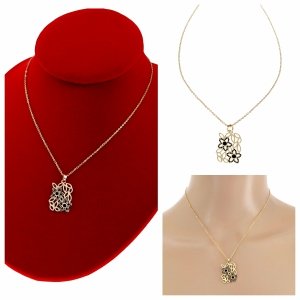 2660 Złoty łańcuszek ażurowy naszyjnik 39+5 stal chirurgiczna 316L Viki lady 