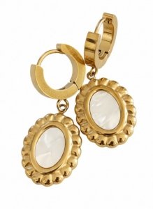 515 Kolczyki złote stal chirurgiczna 316L wiszące celebrytki 