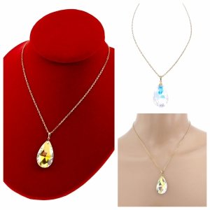 1673 Złoty łańcuszek Austrian Crystal 40+5 naszyjnik pozłacany 14K Xuping