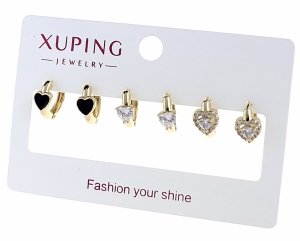 0108 Komplet zestaw kolczyki złote pozłacane 14K Xuping