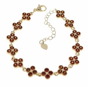 4786 Bransoletka elegancka złota 17+3cm pozłacana 14k cyrkonie