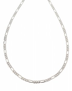 1180 Srebrny łańcuszek 50cm 3,3mm pozłacany białym złotem Xuping figaro