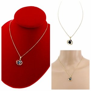 2801 Złoty łańcuszek Austrian Crystal 40+5 naszyjnik pozłacany 14K Xuping