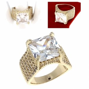 770d Pierścionek złoty zaręczynowy pozłacany 14k Viki Lady 