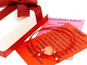 e18 Bransoletka dobrej energii - cytryn sznurek