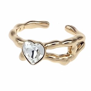 1937k Pierścionek złoty pozłacany 18k cyrkonie Austrian Crystal