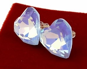 524b Kolczyki złote pozłacane wtyczki 14K serce 