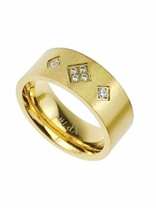 2330h Pierścionek 19,60mm złoty stal chirurgiczna 