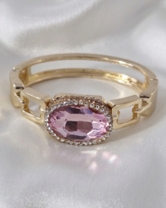 605 Bransoletka biżuteria królewska pozłacana 14k 6cm bangla