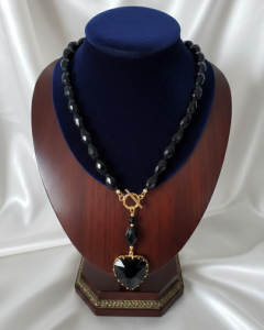 2539 Naszyjnik kryształki 73cm stal chirurgiczna nierdzewna 