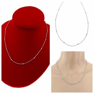 1071 Srebrny łańcuszek naszyjnik 45cm stal chirurgiczna 316L celebrytka